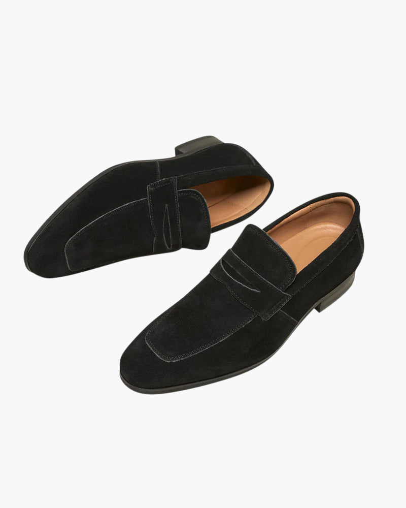 Uranos Suede Loafers with Coin Detail