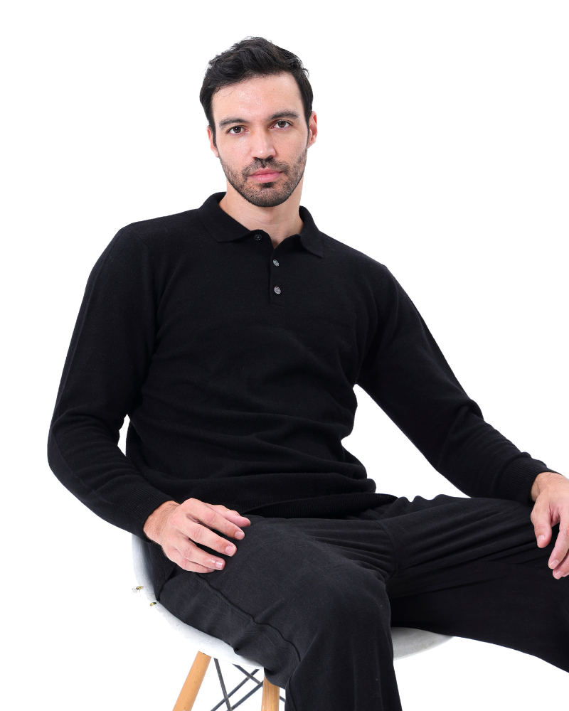 100% Cashmere Polo Shirt