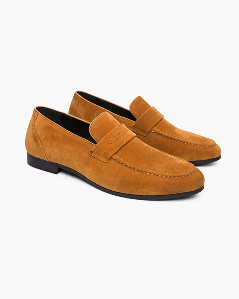 Uranos Suede Moccasins with Coin Detail