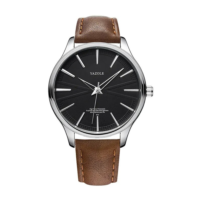 Relógio Uranos Executivo Preto Marrom 42mm - Uranos 